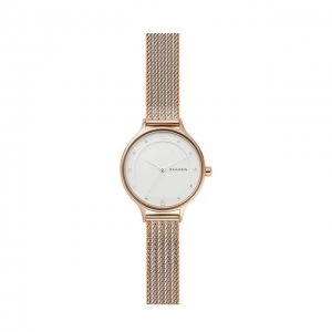 Image of Skagen White And Two Tone 'Anita' Classical Watch - SKW2749