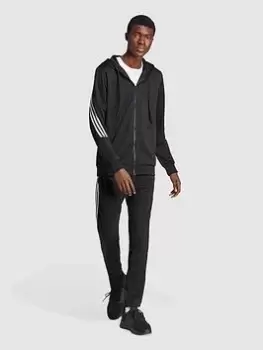 Image of adidas Sportswear Sportswear 3-Stripes Tracksuit - Black/White, Size XL, Men