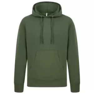 Image of Casual Classics Mens Ringspun Cotton Hoodie (L) (Military Green)
