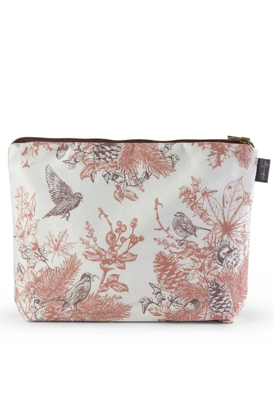 Image of VICTORIA EggS Autumn Garden Cotton Wash Bag 31.5cm Multi unisex