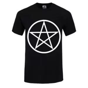 Image of Grindstore Mens Pentagram T-Shirt (M) (Black/White)