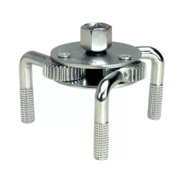 Image of Sealey AK643 Oil Filter Claw Wrench 65-110mm Capacity 3/8 & 1/2Sq Drive