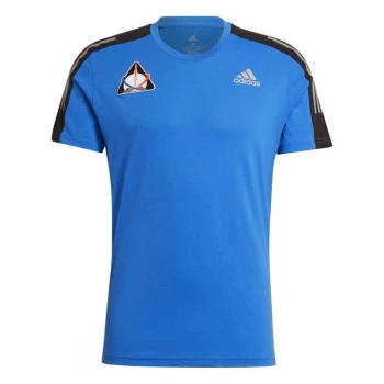 Image of adidas Space Race Running Top Mens - Blue