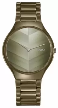 Image of RADO R27121302 True Thinline Olive Green Quartz Watch
