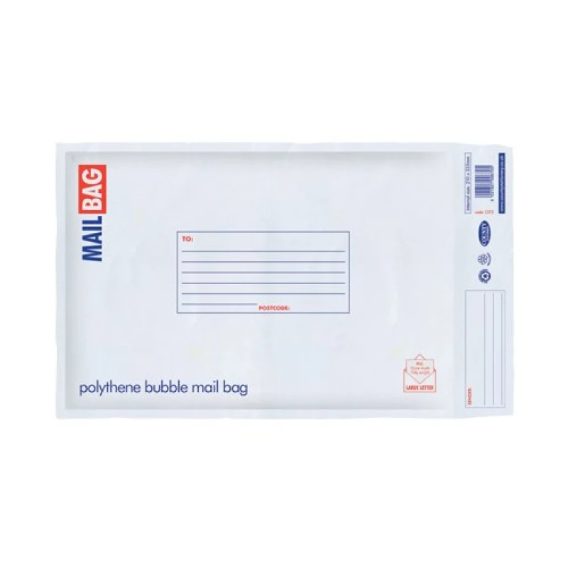 Image of County Stationery Poly Bubble Envelopes Medium 210x335mm White (10 Pack) C272