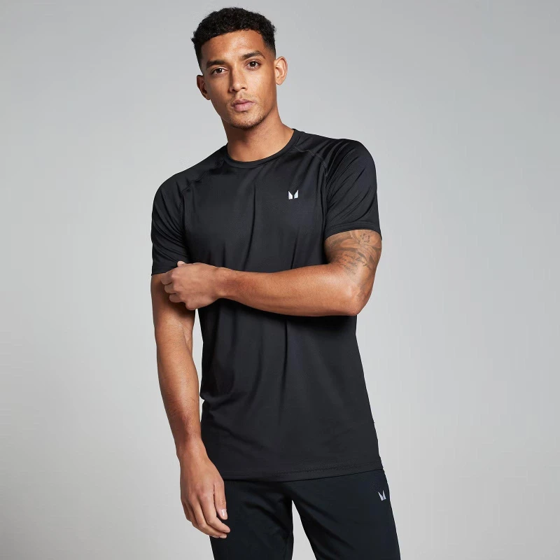 Image of MyProtein Short-Sleeve Performance Gym Top Black male Large