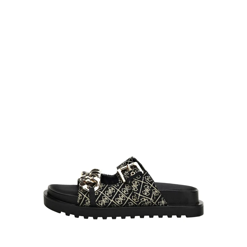 Image of Guess Womens polyurethane flip-flops Guess Fatema Noir Female 36