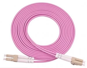 Image of Fiber Duplex Patch Cord Om4 50/125 Pink Lszh Lc/lc- 30 M