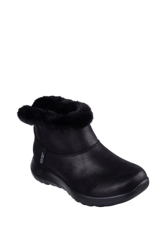 Image of Skechers Womens On-the-GO Joy Cozy Dream Boots in Black Size: 4 Black Female 4
