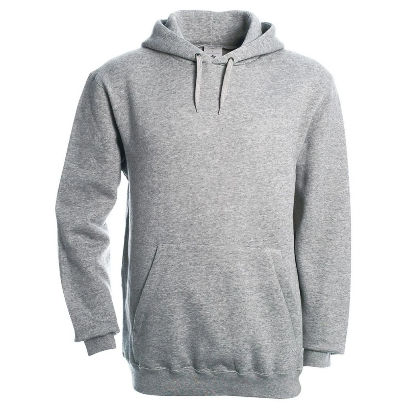 Image of B&C Mens Hooded Hoodie in Grey Size: XS Grey Male XS