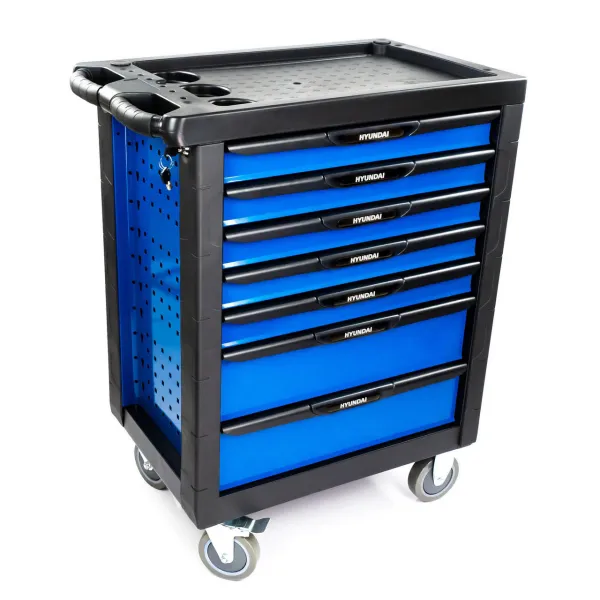Image of Hyundai Tool Chest 175 Piece 7 Drawer Castor Mounted Roller Cabinet HYTC9006