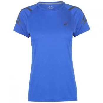 Image of Asics Icon Short Sleeve Running T Shirt Ladies - Illusion Blue