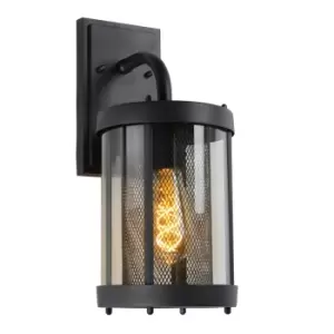 Image of Makkum Cottage Wall Lantern Light Outdoor - 1xE27 - IP23 - Black
