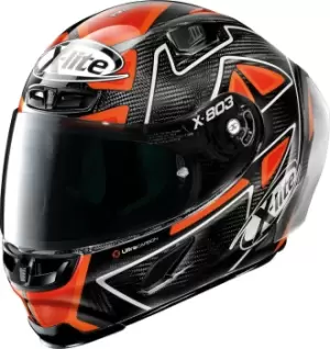 Image of X-Lite X-803 RS Ultra Carbon Replica D. Petrucci Helmet, black-red, Size S, black-red, Size S