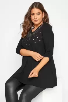 Image of Star Stud Embellished Swing Top