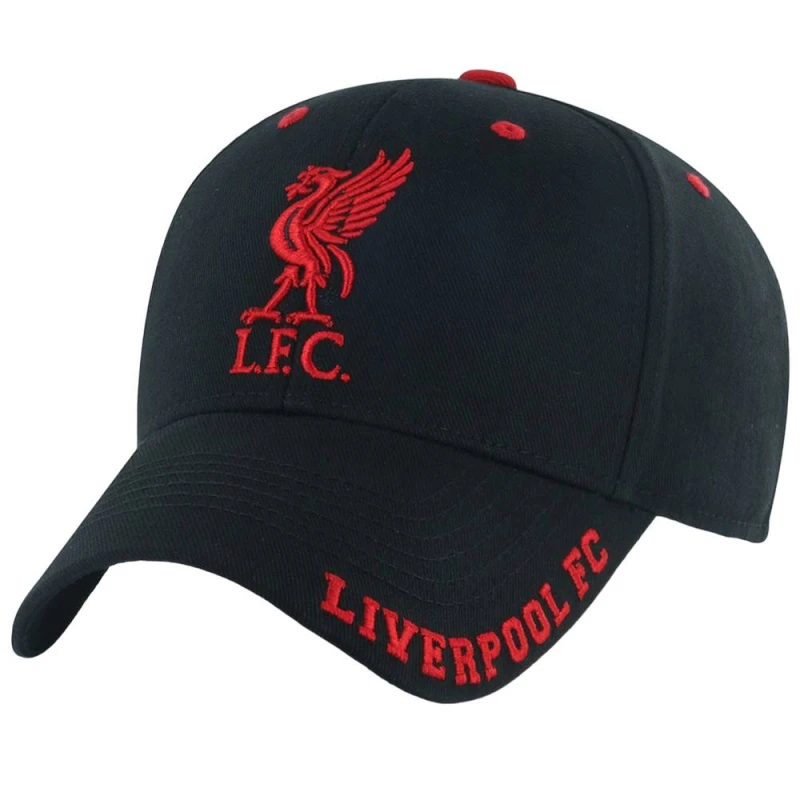 Image of Liverpool FC Mens Frost Baseball Cap in Black Male One Size