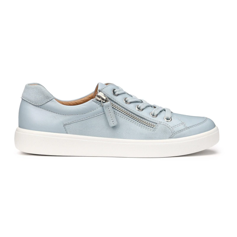 Image of Hotter Womens Wide Fit 'Chase II' Trainers in Pale Blue Size: 4.5 Pale Blue Female 4.5