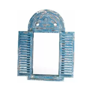 Image of Louvre Mirror distressed Blue
