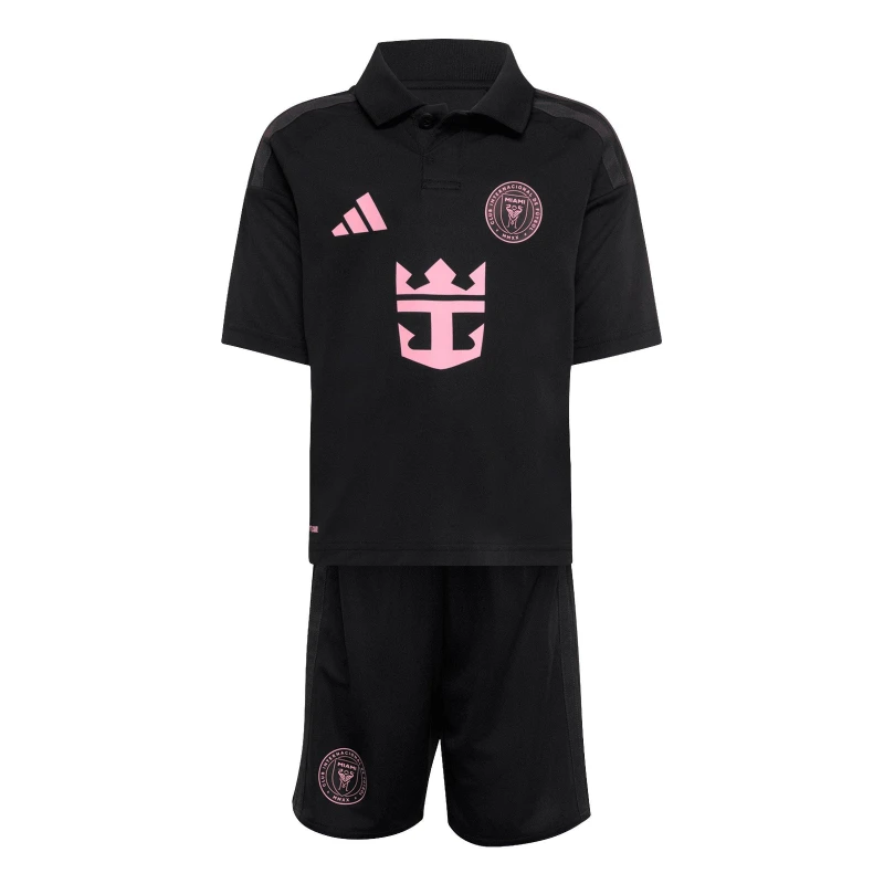 Image of adidas Childrens Inter Miami Away Messi Minikit 2026 Black/Pink unisex 2-3 Years