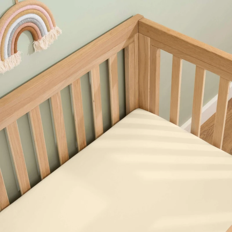 Image of Clair De Lune 2 Pack Organic Cot Bed Sheets - 140 x 70cm Fitted Sheets 140 x 70cm Cream 72605369000