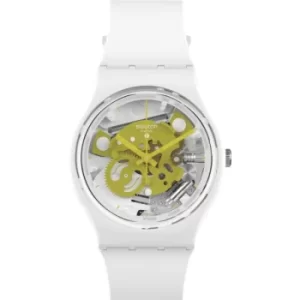 Image of Unisex Swatch Time To Yellow Small Bioceramic Watch