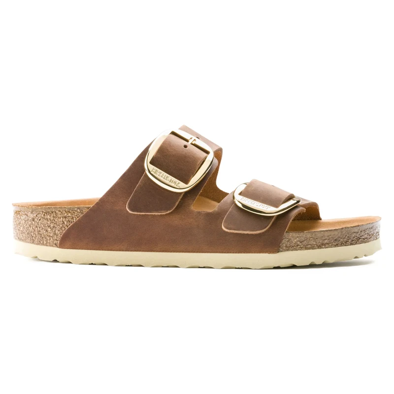 Image of Birkenstock Arizona Big Buckle Leather Sandals Cognac female 7 (40)