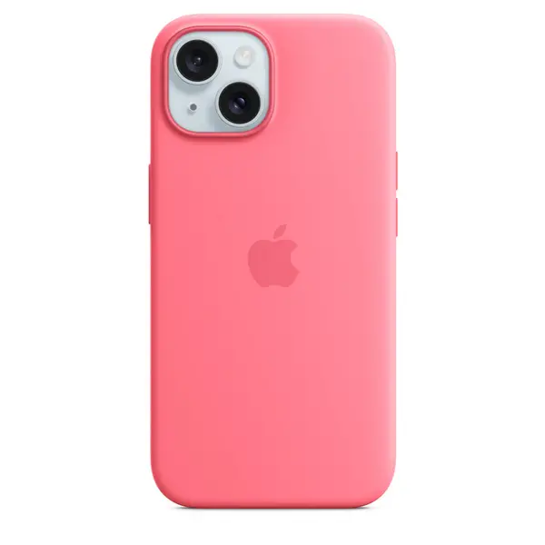 Image of Apple iPhone 15 Silicone Case with MagSafe - Pink MWN93ZM/A