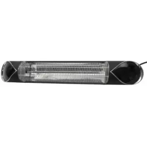 Image of Patio Heater 2000W Wall Mount Outdoor IP55 Rated Fitting - Black - Litecraft