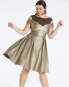 Image of Coast Jiana Metallic High Low Dress