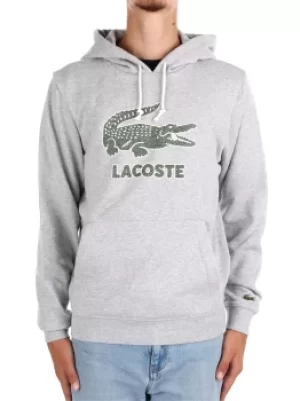 Image of LACOSTE Hooded Men Grey Cotone/poliestere