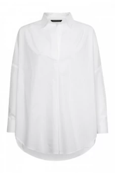 Image of French Connection Rhodes Poplin Pop Over Shirt White