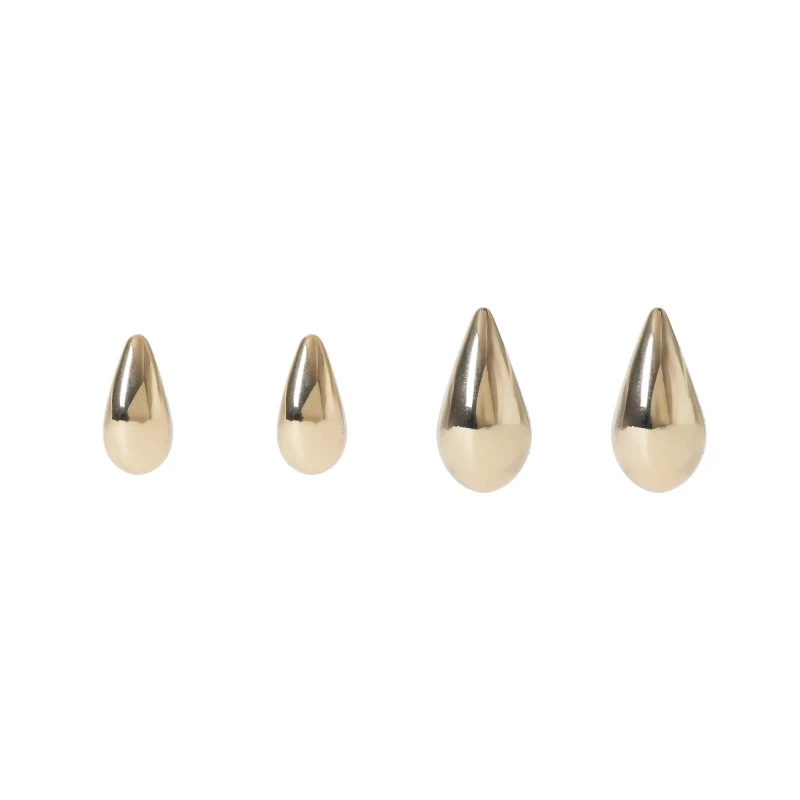 Image of Miso Teardrop 2P Earring - Gold Gold One Size