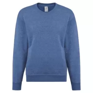 Image of Fruit Of The Loom Childrens Unisex Set In Sleeve Sweatshirt (7-8) (Heather Royal)