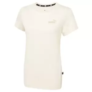 Image of Puma Small Logo T Shirt Ladies - Beige
