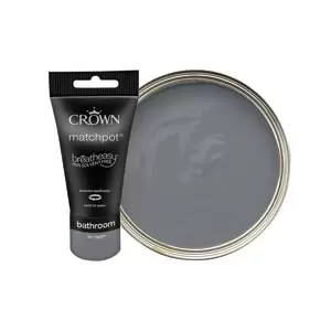 Image of Crown Easyclean Mid Sheen Emulsion Bathroom Paint - Tin Bath Tester Pot - 40ml