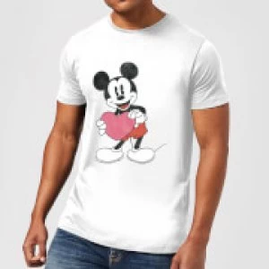 Image of Disney Mickey Mouse Heart Gift T-Shirt - White - 5XL