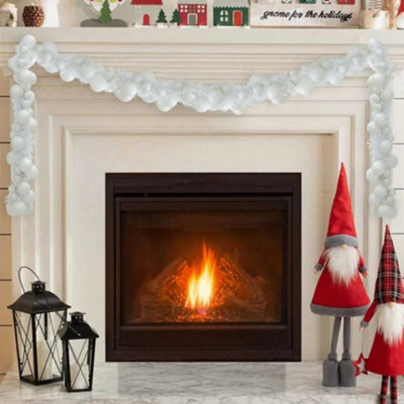 Image of Vidaxl Christmas Ball Garland White 186cm Polystyrene