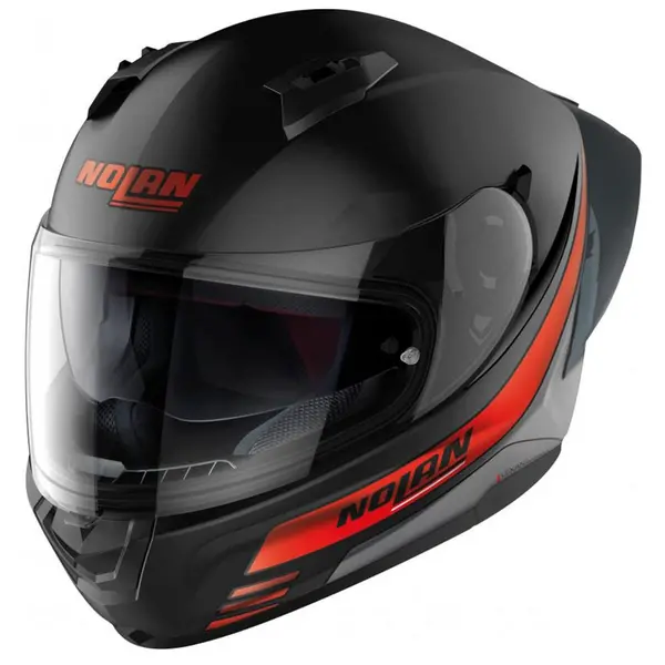 Image of Nolan N60-6 Sport Outset 021 Flat Black Red Full Face Helmet Size L