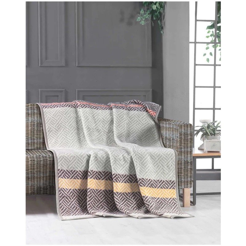 Image of Country Club Blanket Throw Kalahari Luxury Reversible 130x170cm Multi unisex 130x170cm