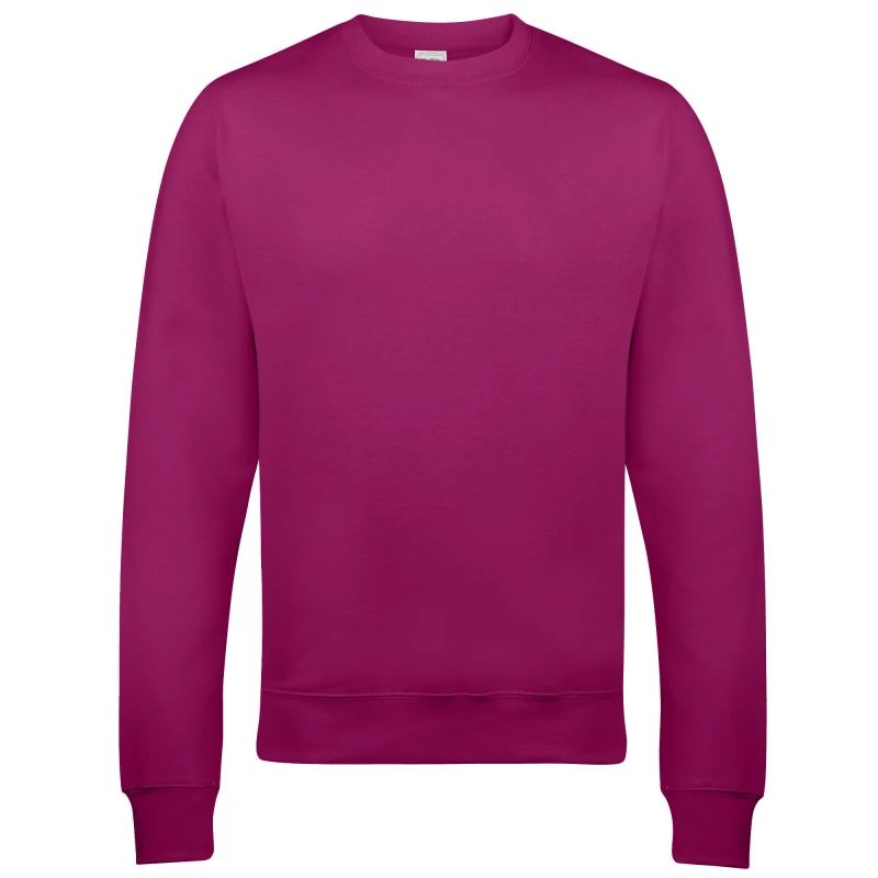 Image of AWDis AWDis Just Hoods Crew Neck Plain Sweatshirt (280 GSM) in Fuchsia Size: Small Fuchsia S Unisex 5063300315989