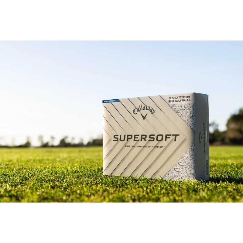 Image of Callaway Mens Supersoft Splatter Golf Balls Blue male One Size