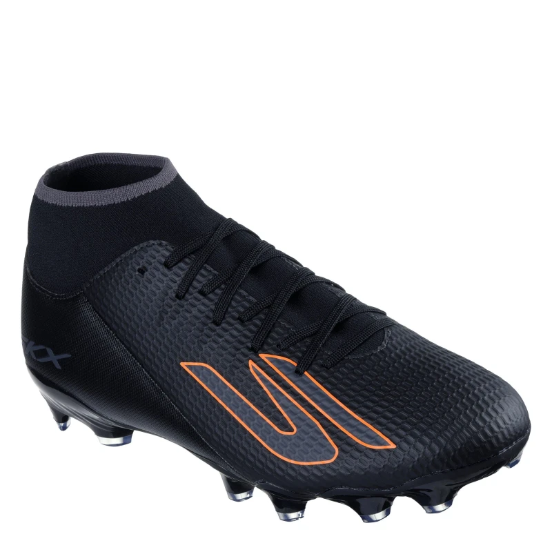 Image of Skechers SKX.2 Academy Adults High Firm Ground Football Boots Black/Orange male 6 (39.5)