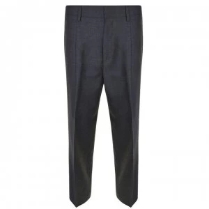 Image of DKNY Crop Reverse Trousers - Smoke Heather