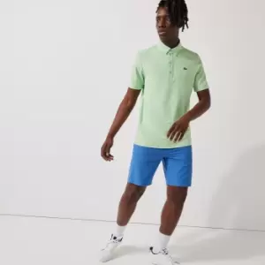 Image of Mens Lacoste SPORT Textured Breathable Golf Polo Shirt Size 3 - S Green