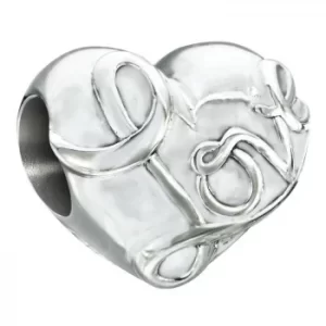 Image of Chamilia Sterling Silver Love Sign Heart Bead
