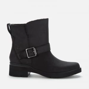 Image of Timberland Womens Graceyn Waterproof Leather Biker Boots - Black - UK 4