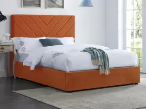 Image of LPD Islington 5ft King Size Orange Upholstered Fabric Bed Frame