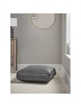 Image of Cox & Cox Velvet Square Floor Cushion - Grey