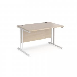 Image of Maestro 25 WL Straight Desk 1200mm x 800mm - White Cantilever Frame m