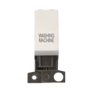 Image of Click Scolmore MiniGrid 13A Double-Pole Ingot Washing Machine Switch Polar White - MD018PW-WM